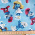 VIP CRANSTON FLEECE FABRIC BY THE YARD SMURFS MOVIE CHARACTERS