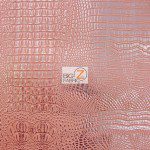 African Crocodile Vinyl Fabric By The Yard Pink Silver