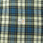 Tartan Plaid Flannel Fabric By The Yard Blue White Olive