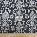 Black Floral Michael Miller Cotton Fabric By Yard