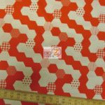 Hexies Red Michael Miller Cotton Fabric By Yard