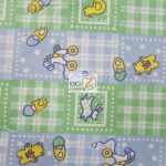 Baby Playtime Flannel Fabric Green By Yard