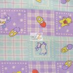 Baby Playtime Flannel Fabric Purple By Yard