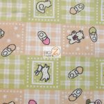 Baby Playtime Flannel Fabric Tan By Yard