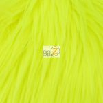 Solid Grizzly Fake Fur Fabric By Yard Neon Yellow
