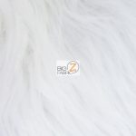 Solid Grizzly Fake Fur Fabric By Yard White