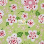 Blooms Riley Blake Cotton Duck Fabric Green By The Yard