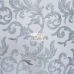 Cocktail Vogue Floral Lace Fabric Gray By The Yard