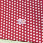 Red/White Polka Dot Fleece Fabric By The Yard