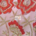Oasis Starflower Guipure Mesh Lace Fabric Red By The Yard